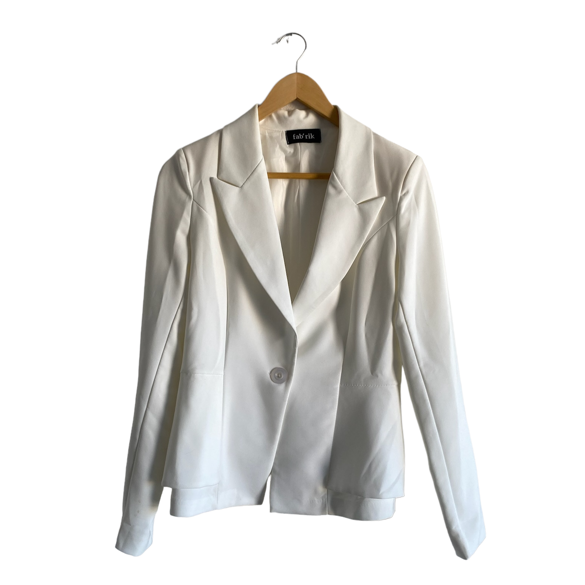 Fab'rik Single Breasted White Blazer